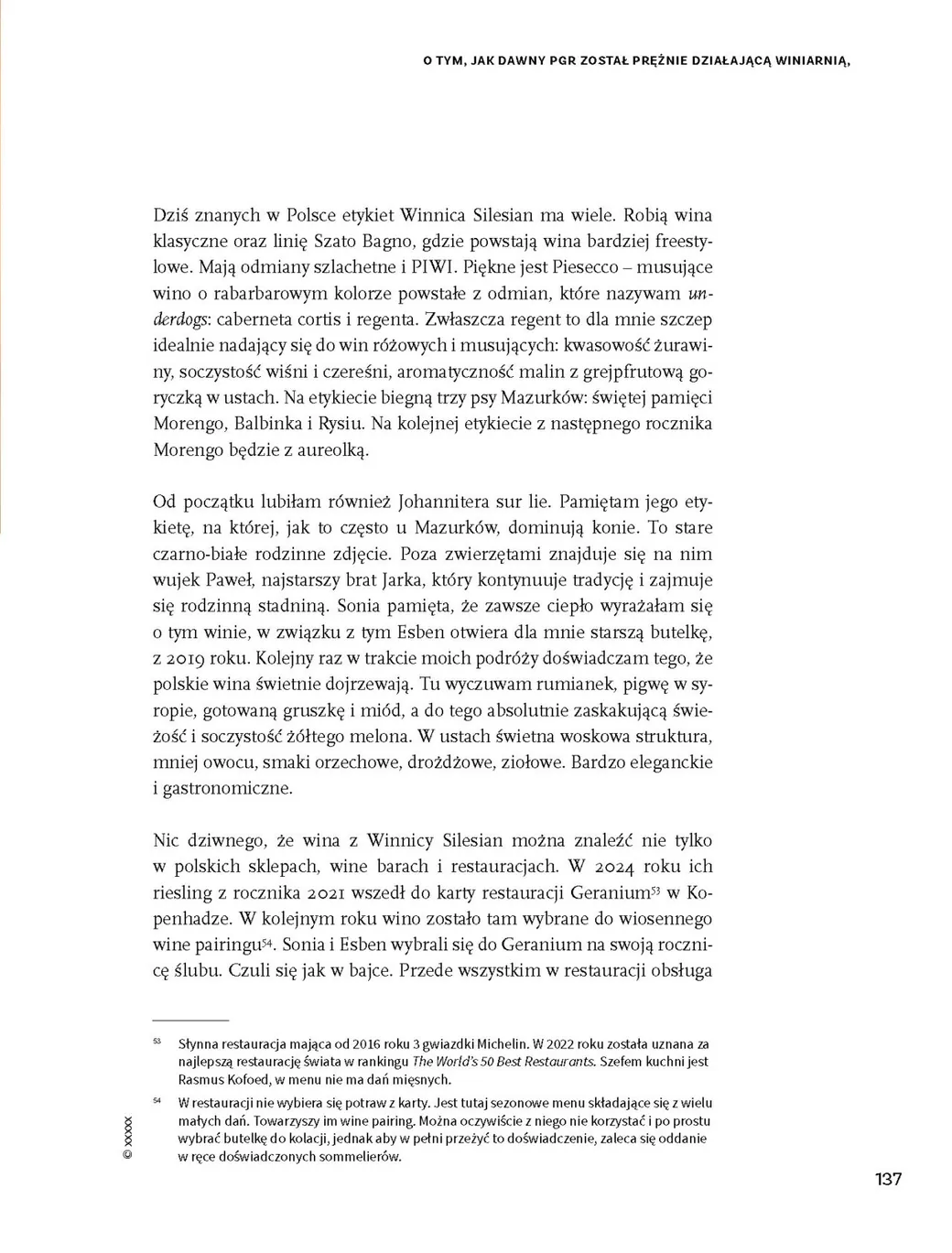 „Historie o polskim winie” – strona tekstu